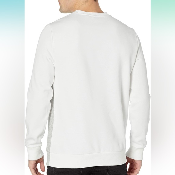 H&M MENS GRAY/WHITE CREWNECK SWEATSHIRT - Picture 4 of 6
